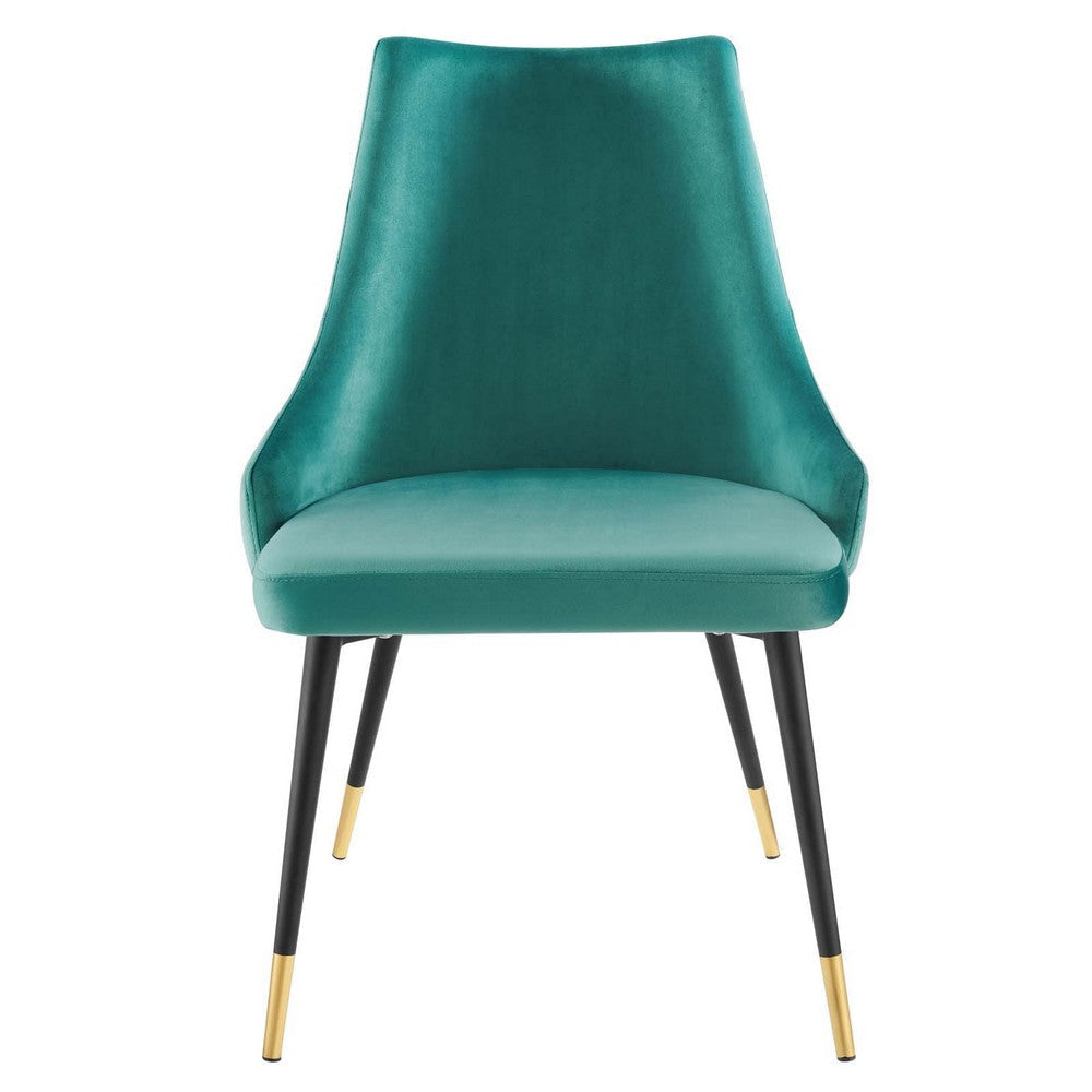 Modway Adorn Tufted Performance Velvet Dining Side Chair Teal 25D x 22W x 34H Inch MDY-EEI-3907-TEA