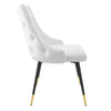 Modway Adorn Tufted Performance Velvet Accent Dining Side Chair White MDY-EEI-3907-WHI