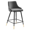 Modway Adorn Performance Velvet Counter Stool Gray MDY-EEI-3908-GRY