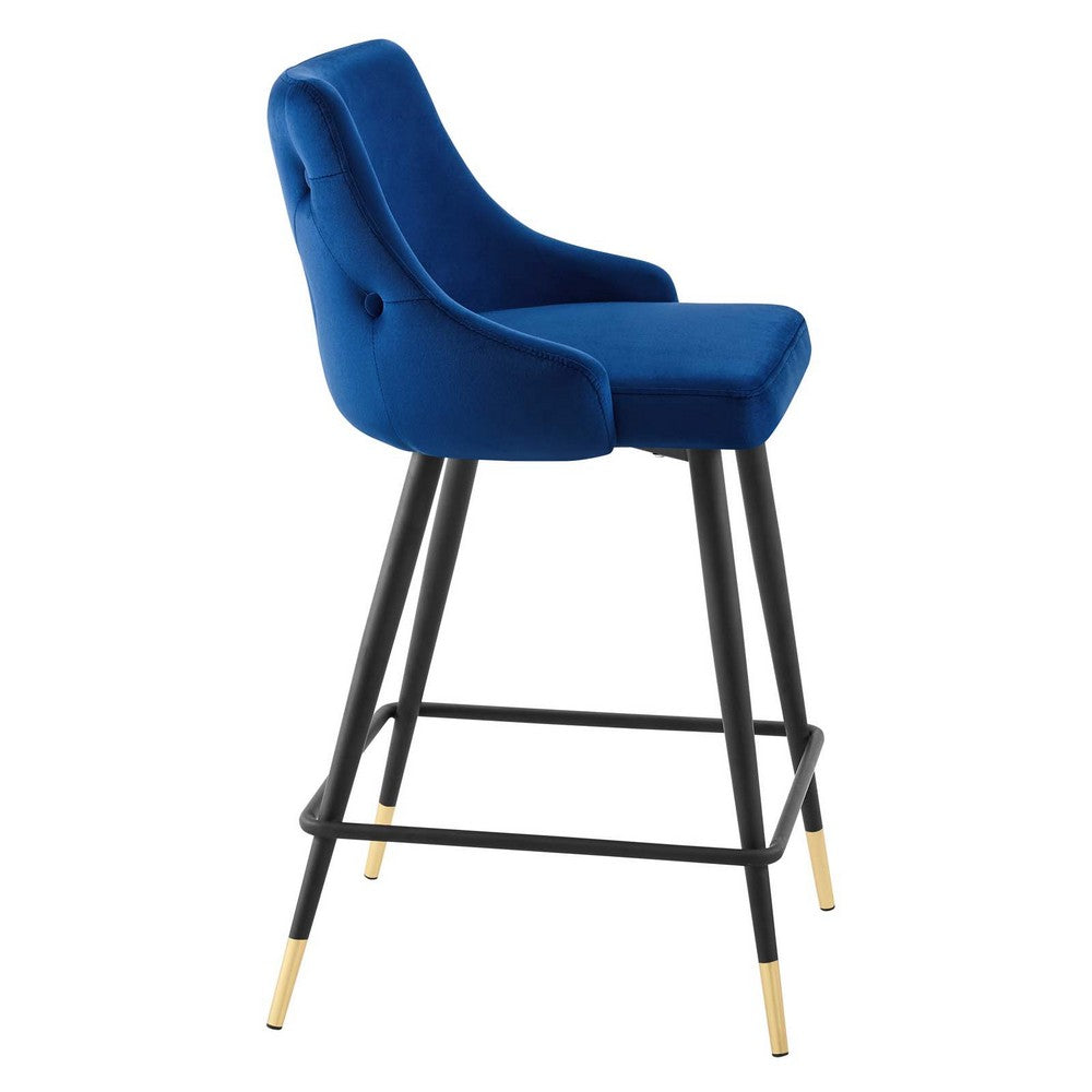 Adorn Performance Velvet Counter Stool by Modway| Blue