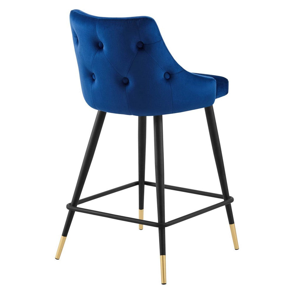 Adorn Performance Velvet Counter Stool by Modway| Blue