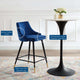 Adorn Performance Velvet Counter Stool by Modway| Blue