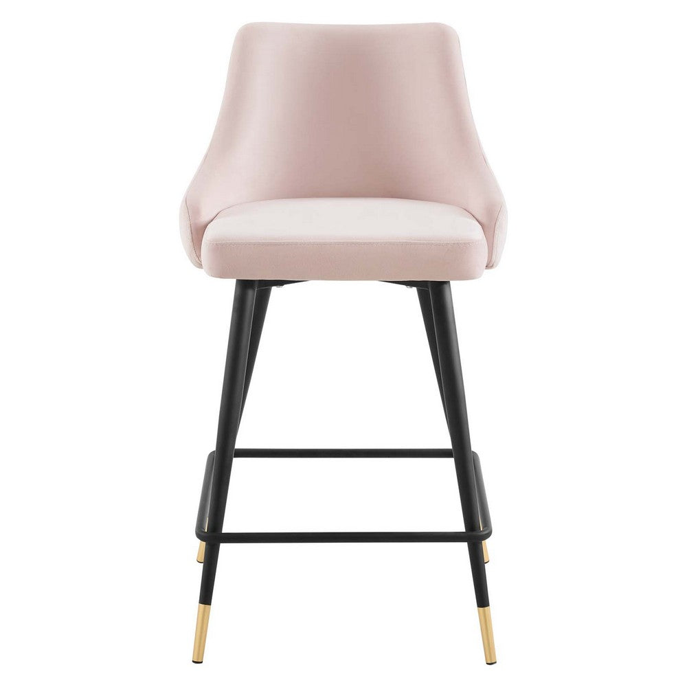 Adorn Performance Velvet Counter Stool by Modway| Red
