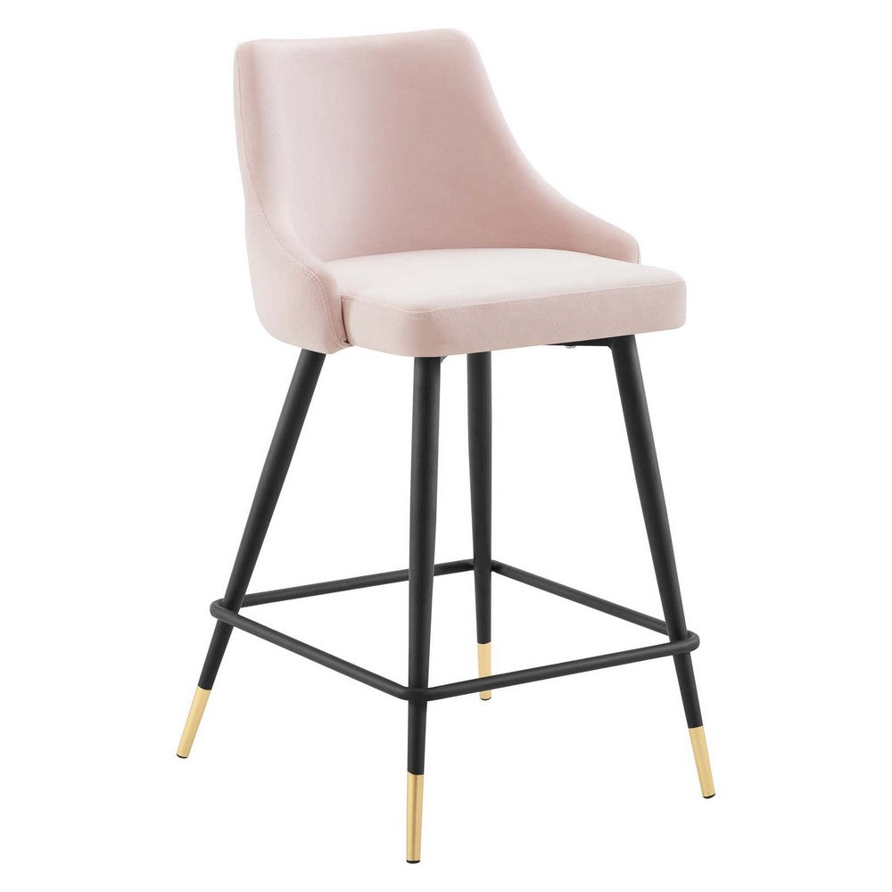 Adorn Performance Velvet Counter Stool by Modway| Red