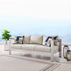 Shore Outdoor Patio Aluminum Sofa by Modway| Brown