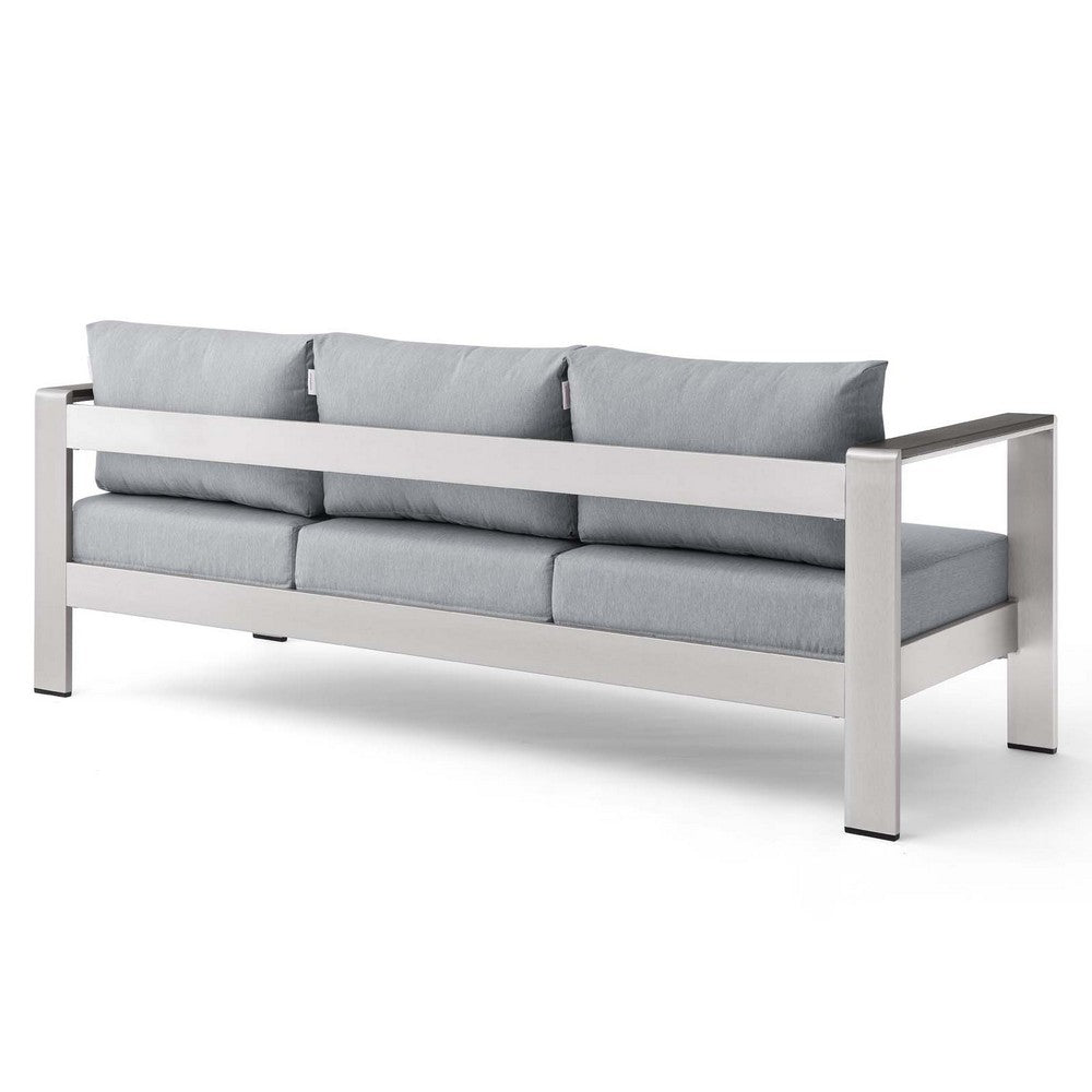 Shore Outdoor Patio Aluminum Sofa by Modway| Gray