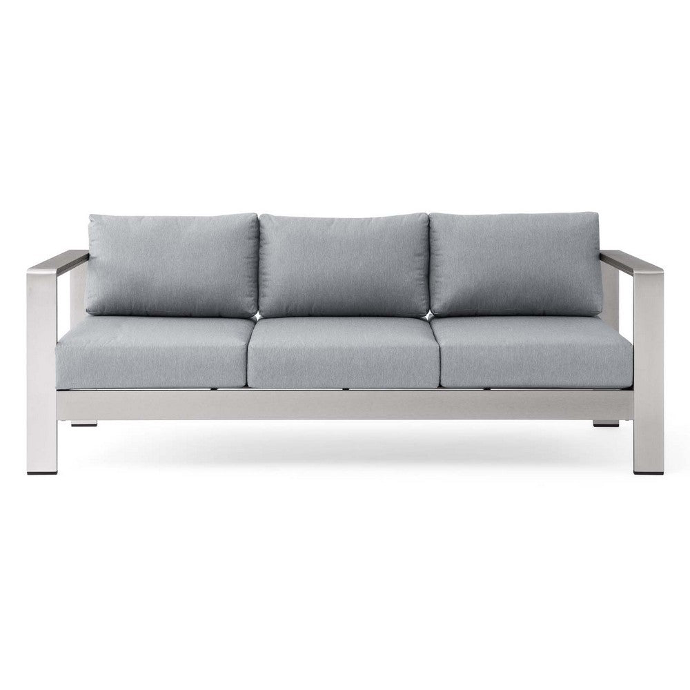 Shore Outdoor Patio Aluminum Sofa by Modway| Gray