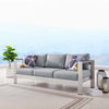 Shore Outdoor Patio Aluminum Sofa by Modway| Gray