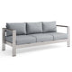 Shore Outdoor Patio Aluminum Sofa by Modway| Gray