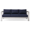 Shore Outdoor Patio Aluminum Sofa by Modway| Blue