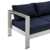 Shore Outdoor Patio Aluminum Sofa by Modway| Blue