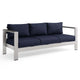 Shore Outdoor Patio Aluminum Sofa by Modway| Blue