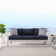 Shore Outdoor Patio Aluminum Sofa by Modway| Blue