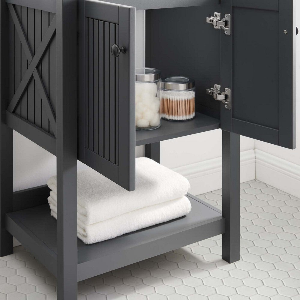 Steam 23" Bathroom Vanity Cabinet (Sink Basin Not Included) by Modway| Gray