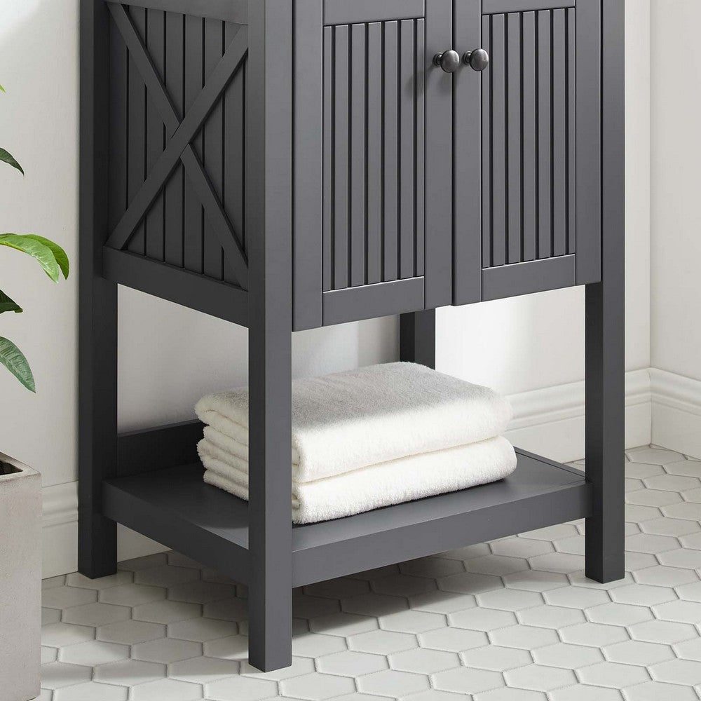 Steam 23" Bathroom Vanity Cabinet (Sink Basin Not Included) by Modway| Gray