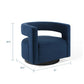 Spin Cutaway Performance Velvet Swivel Armchair - No Shipping Charges