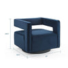 Booth Performance Velvet Swivel Armchair - No Shipping Charges