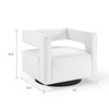 Booth Performance Velvet Performance Velvet Swivel Armchair by Modway| White