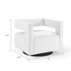 Booth Performance Velvet Performance Velvet Swivel Armchair by Modway| White