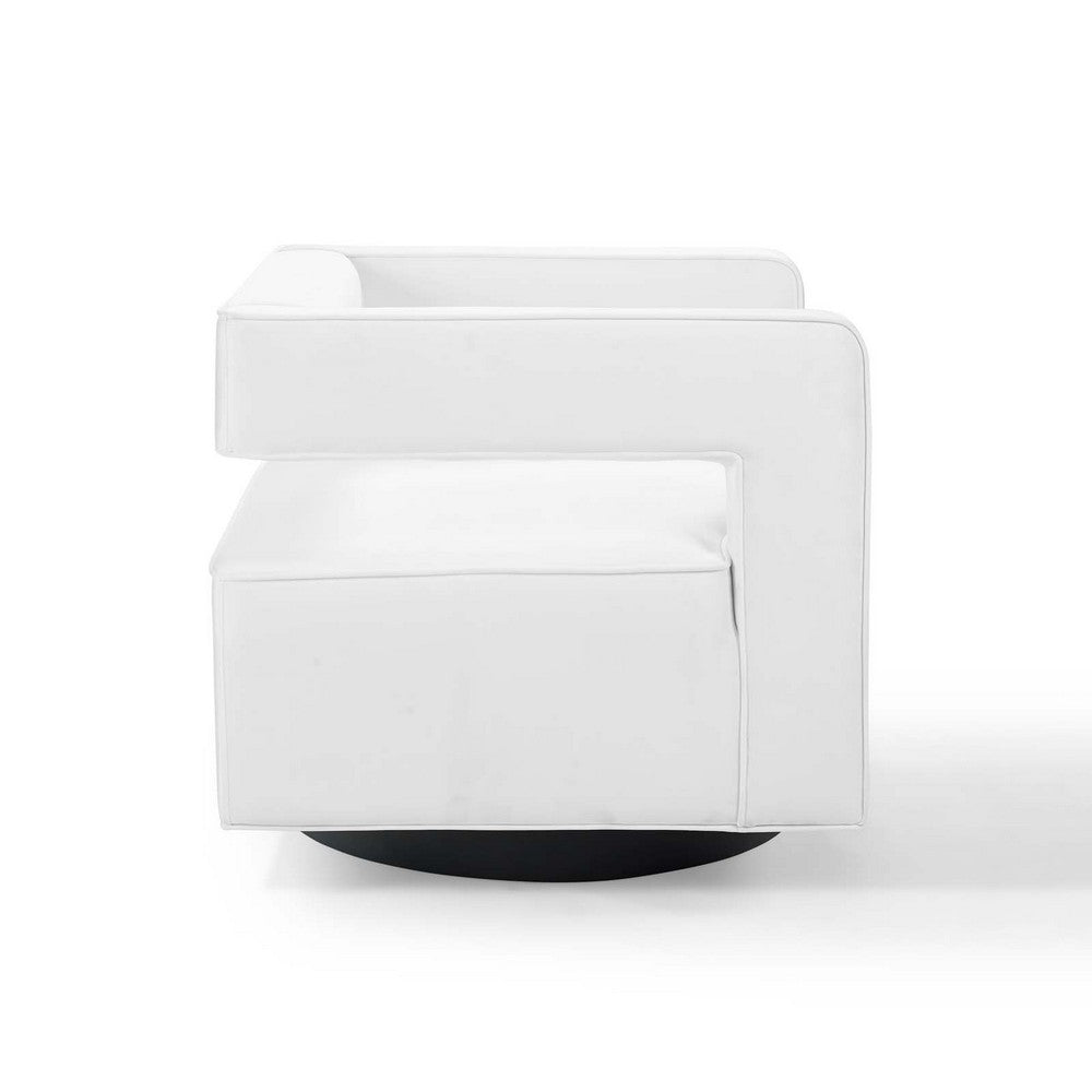 Booth Performance Velvet Performance Velvet Swivel Armchair by Modway| White
