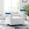 Booth Performance Velvet Performance Velvet Swivel Armchair by Modway| White