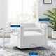 Booth Performance Velvet Performance Velvet Swivel Armchair by Modway| White