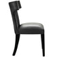 Modway Curve Vinyl Set of 2 Two Dining Chairs Black MDY-EEI-3949-BLK