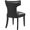 Curve Vinyl Dining Chair Set of 2 by Modway| Black