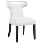 Modway Curve Vinyl Set of 2 Two Dining Chairs White MDY-EEI-3949-WHI