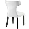 Curve Vinyl Dining Chair Set of 2 by Modway| White