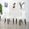 Curve Vinyl Dining Chair Set of 2 by Modway| White