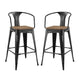 Promenade Bar Stool Set of 2 by Modway| Black
