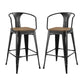 Modway Promenade Bar Stool Set of 2, Black