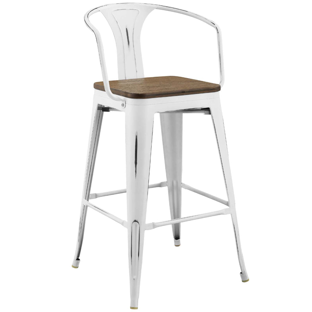 Promenade Bar Stool Set of 2 - No Shipping Charges MDY-EEI-3954-WHI