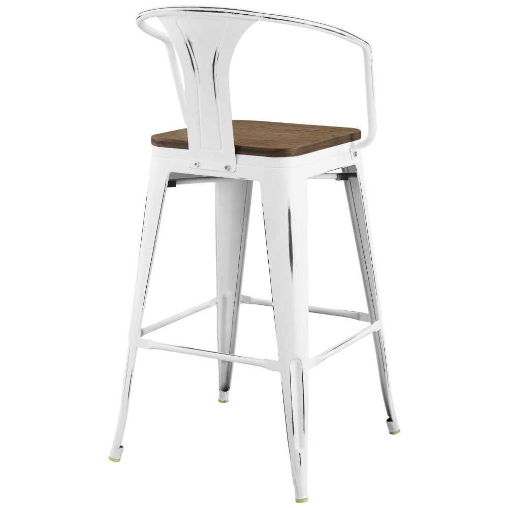 Promenade Bar Stool Set of 2 - No Shipping Charges MDY-EEI-3954-WHI