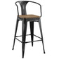 Modway Promenade Bar Stool Set of 4 Black MDY-EEI-3955-BLK