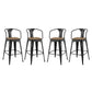 Modway Promenade Bar Stool Set of 4, Black