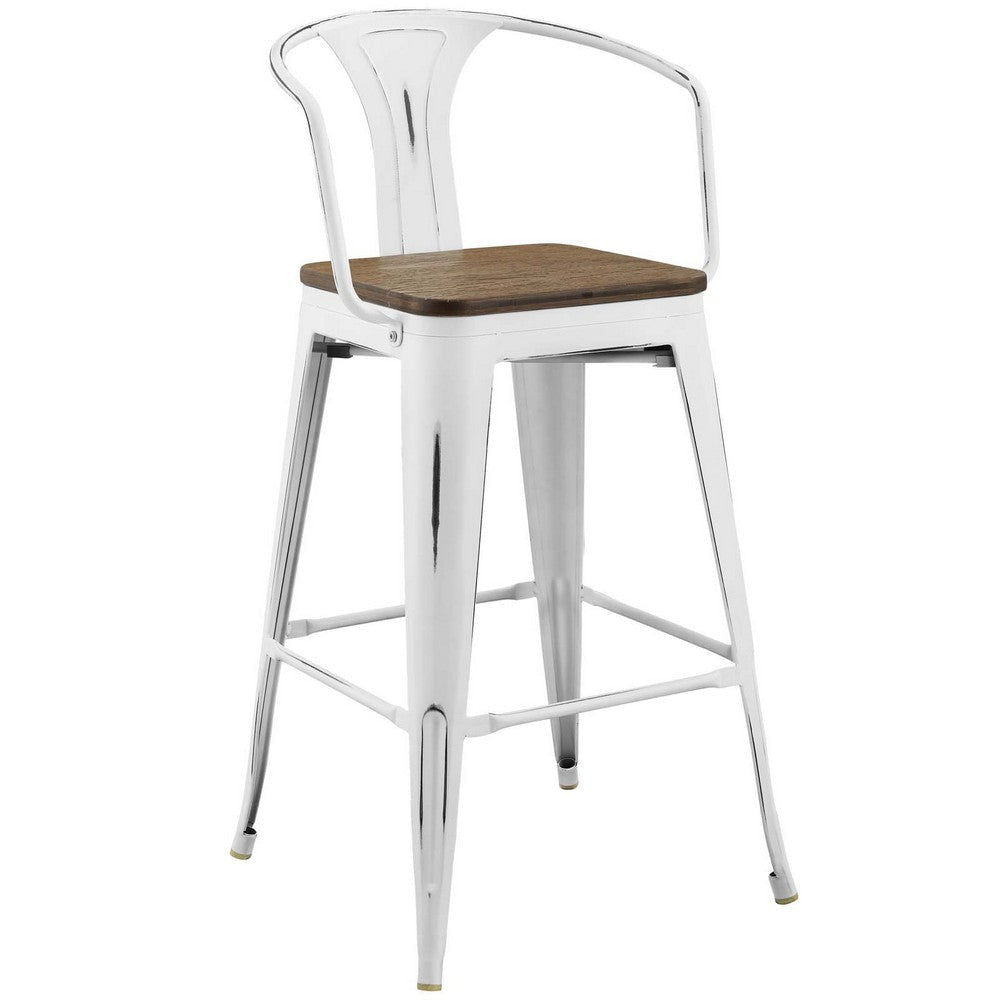 Modway Promenade Bar Stool Set of 4 White MDY-EEI-3955-WHI