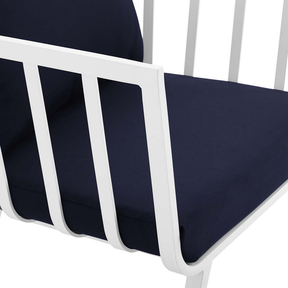 Riverside Outdoor Patio Aluminum Armchair Set of 2 by Modway| Blue