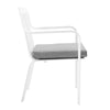 Modway EEI-3961-WHI-GRY Baxley Lounge & Deep Seating Sets Two Dining Chairs White Gray MDY-EEI-3961-WHI-GRY