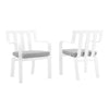 Modway EEI-3961-WHI-GRY Baxley Lounge & Deep Seating Sets, Two Dining Chairs, White Gray