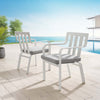 Modway EEI-3961-WHI-GRY Baxley Lounge & Deep Seating Sets Two Dining Chairs White Gray MDY-EEI-3961-WHI-GRY