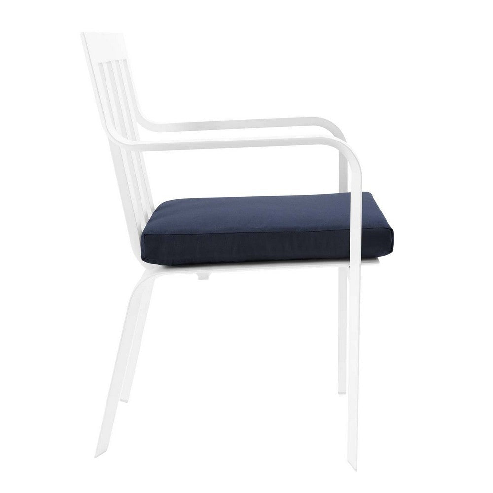 Modway EEI-3961-WHI-NAV Baxley Lounge & Deep Seating Sets Two Dining Chairs White Navy MDY-EEI-3961-WHI-NAV