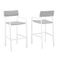 Modway EEI-3963-WHI-GRY Raleigh Lounge & Deep Seating Sets, Two Bar Stools, White Gray