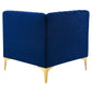 Modway Triumph Channel Tufted Performance Velvet Sectional Sofa Corner Chair Navy 31.5 x 31.5 x 30.5 MDY-EEI-3983-NAV