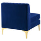 Modway Triumph Channel Tufted Performance Velvet Armless Chair Navy MDY-EEI-3984-NAV