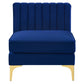 Modway Triumph Channel Tufted Performance Velvet Armless Chair Navy MDY-EEI-3984-NAV