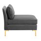 Ardent Performance Velvet Armless Chair - No Shipping Charges