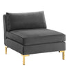 Ardent Performance Velvet Armless Chair - No Shipping Charges