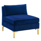 Modway Ardent Performance Velvet, Armless Chair, Navy